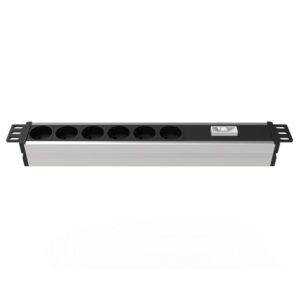 Suport 6 priza universale 16A 19″ 1HE