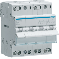 Komutator 1-0-2 modular 4P 63A