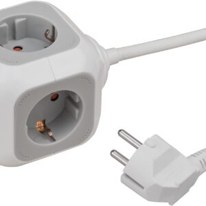 Zgjatues KUB 3 shuko 16A  + 2USB 2.1A