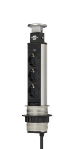 Torrete e levizshme 3 shuko 16A+2USB 2.1A zeze
