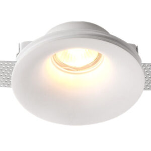 Bazament spot rrethor gipsi D130x50 GU10 I bardhe