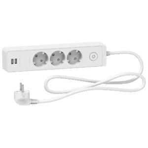 Zgjatues 3 shuko 16A+2USB 2.4A (celes,kordon 1.5m)