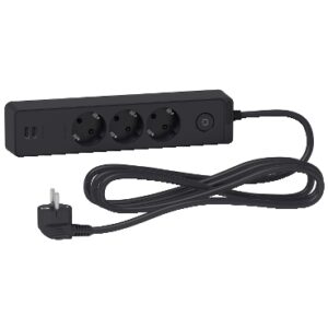 Zgjatues 3 shuko 16A+2USB 2.4A (celes,kordon 3m)ze